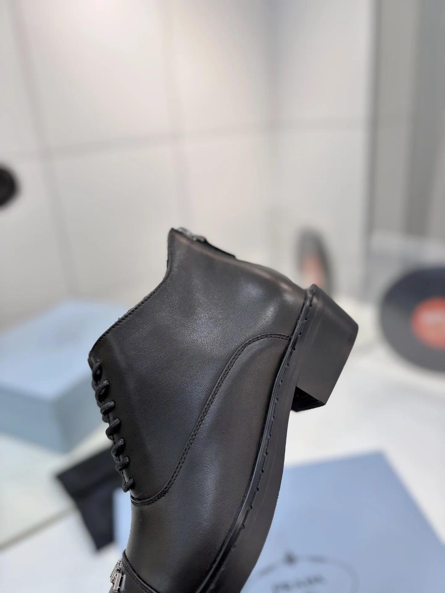 PRADA Heels Calf Leather Black-Silver EU35-41 B90202609110641 - Image 6
