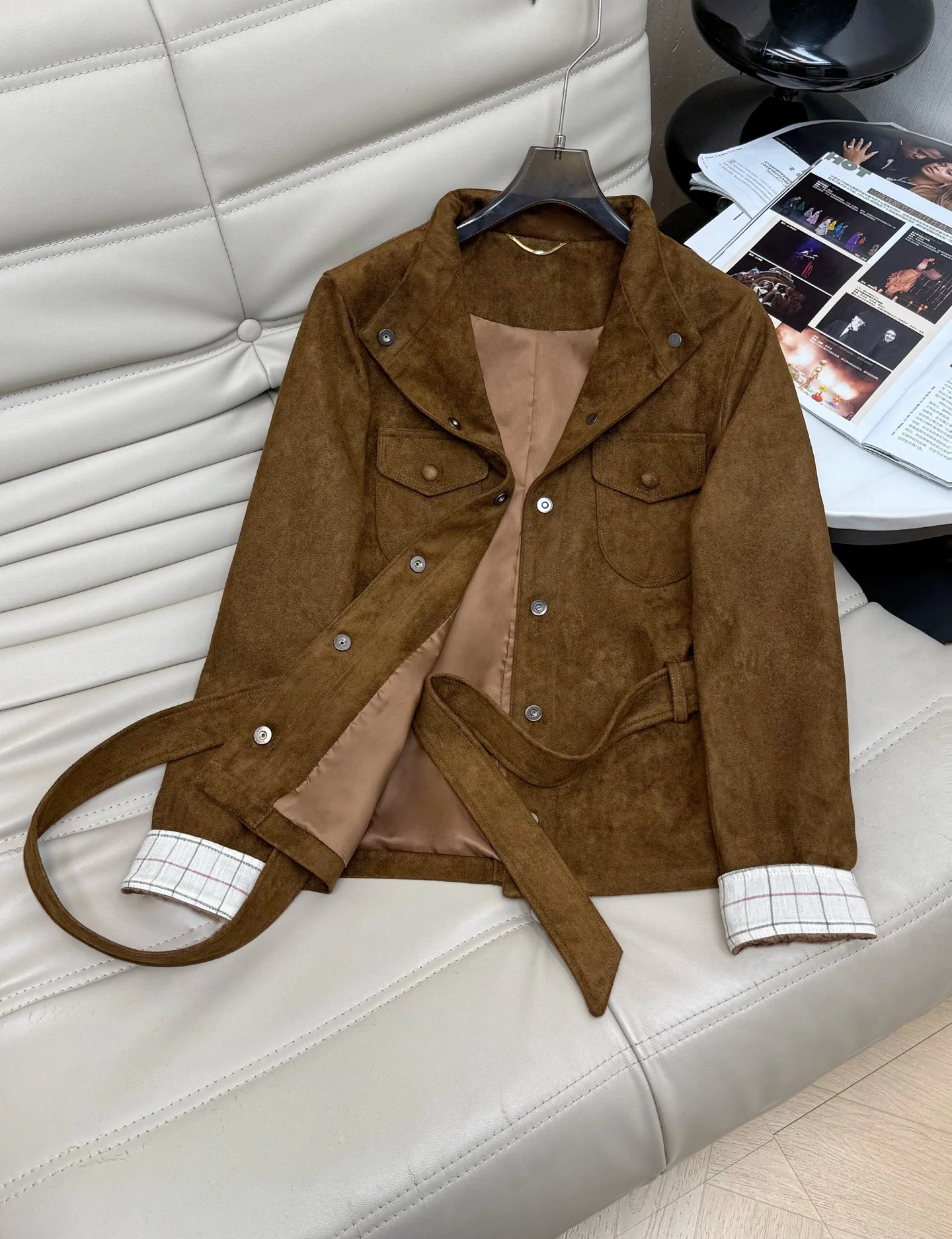 PRADA Jackets Brown-White S-L C35202609060263 - Image 7