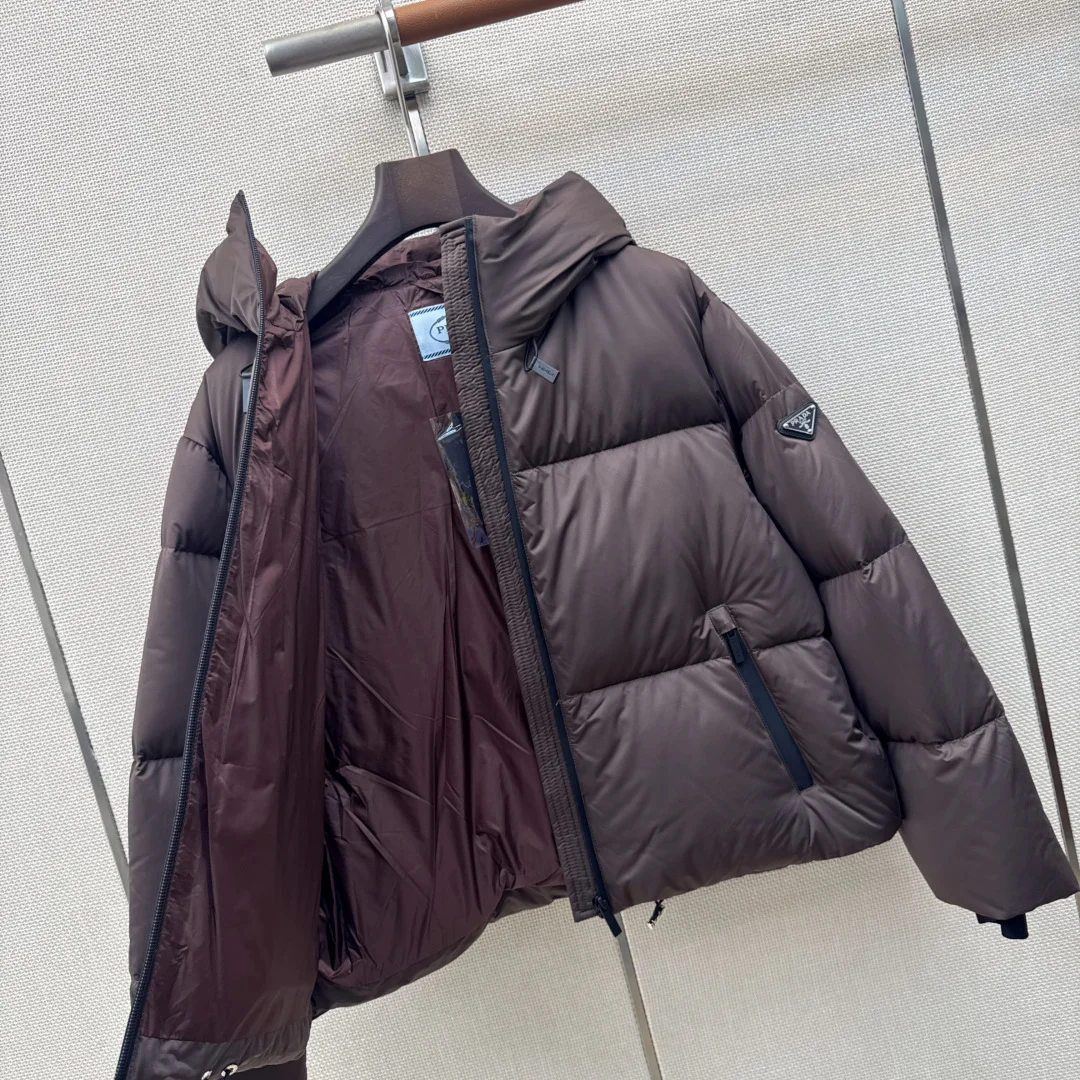 PRADA Jackets Down Brown-Black 38-44 F15202609060627 - Image 7