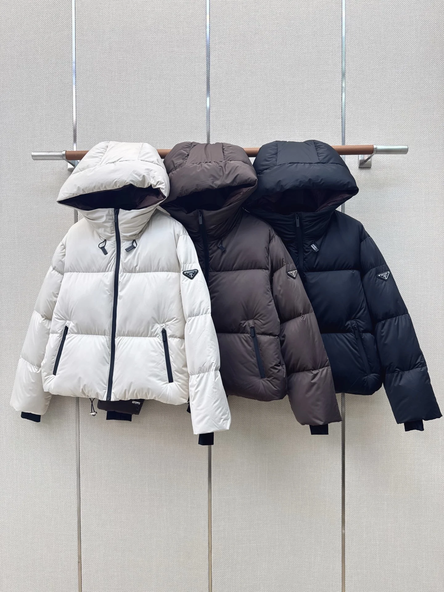 PRADA Jackets Down White-Brown-Black 38-44 F15202609060628