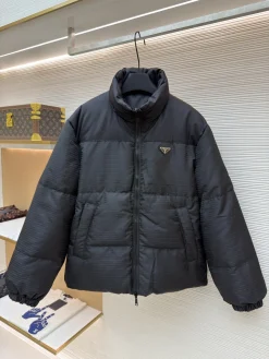 PRADA Jackets Nylon Down Black 46-52 E25202609090560