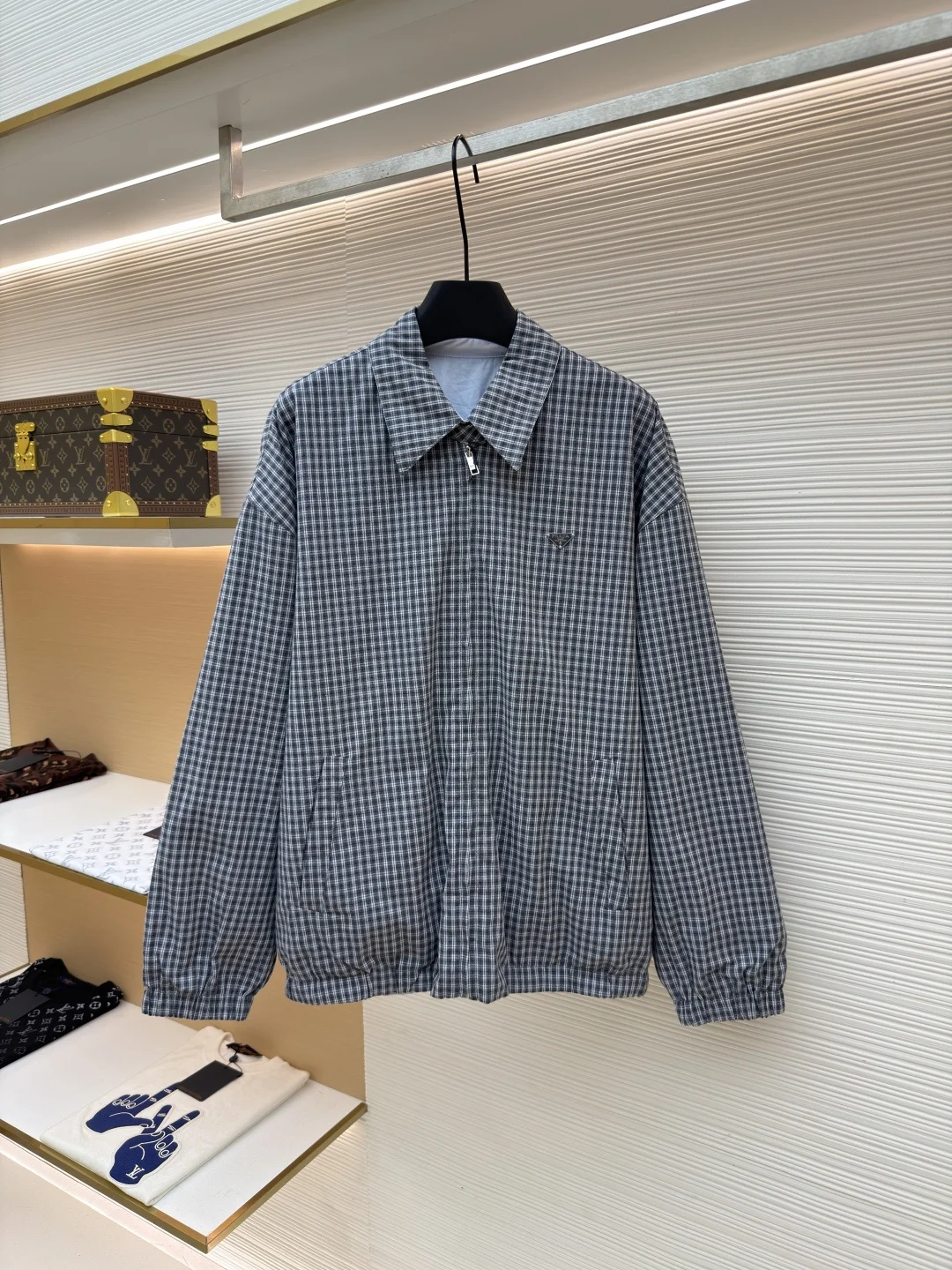 PRADA Jackets Poplin Gray-Black 42-48 C00202609090623