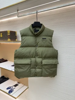 PRADA Jackets Recycled Nylon Down Green 46-52 C45202609090541
