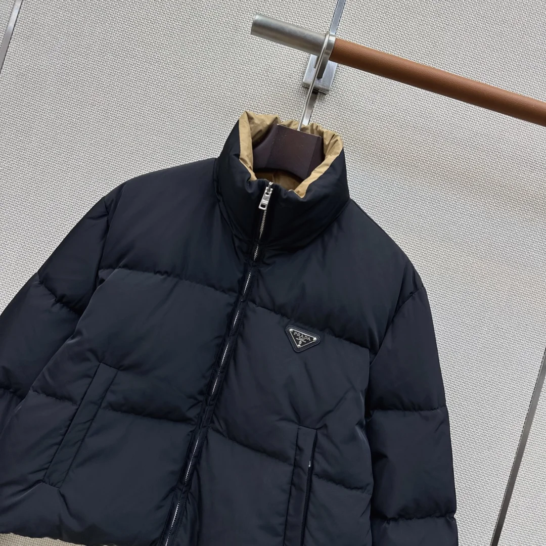 PRADA Jackets White Duck Down Black-Tan 36-40 D75202609060595 - Image 2