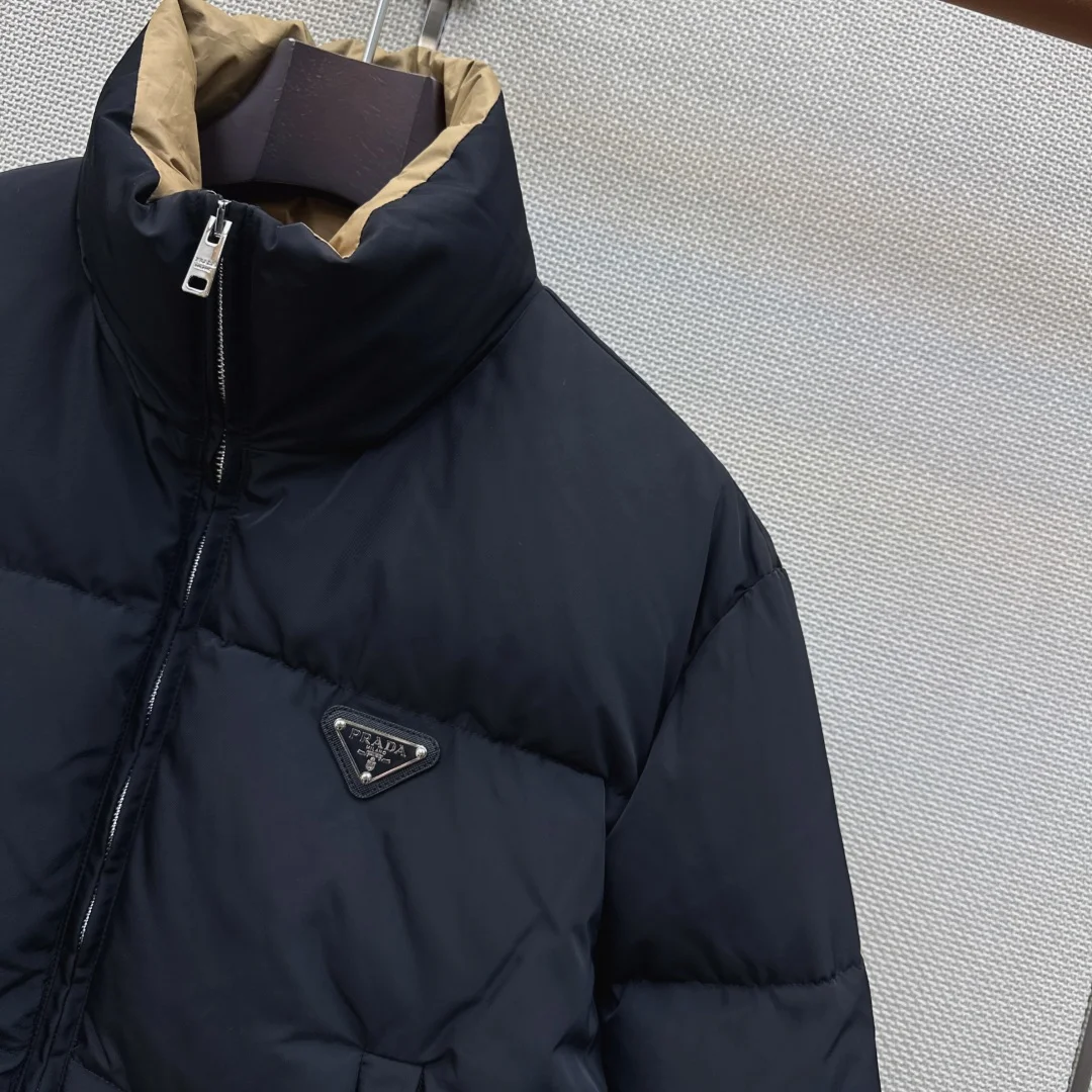 PRADA Jackets White Duck Down Black-Tan 36-40 D75202609060595 - Image 4