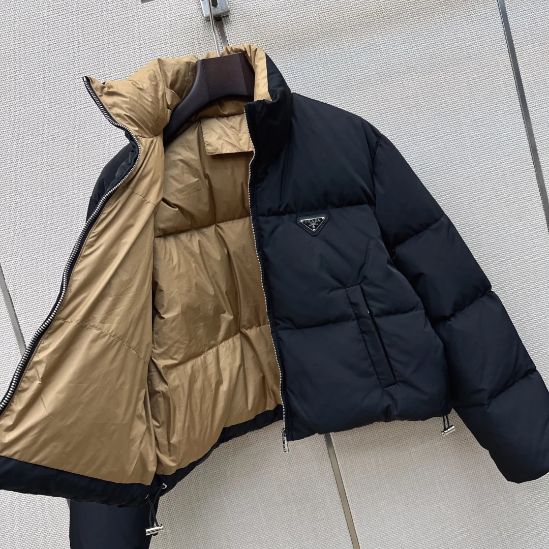 PRADA Jackets White Duck Down Black-Tan 36-40 D75202609060595 - Image 7