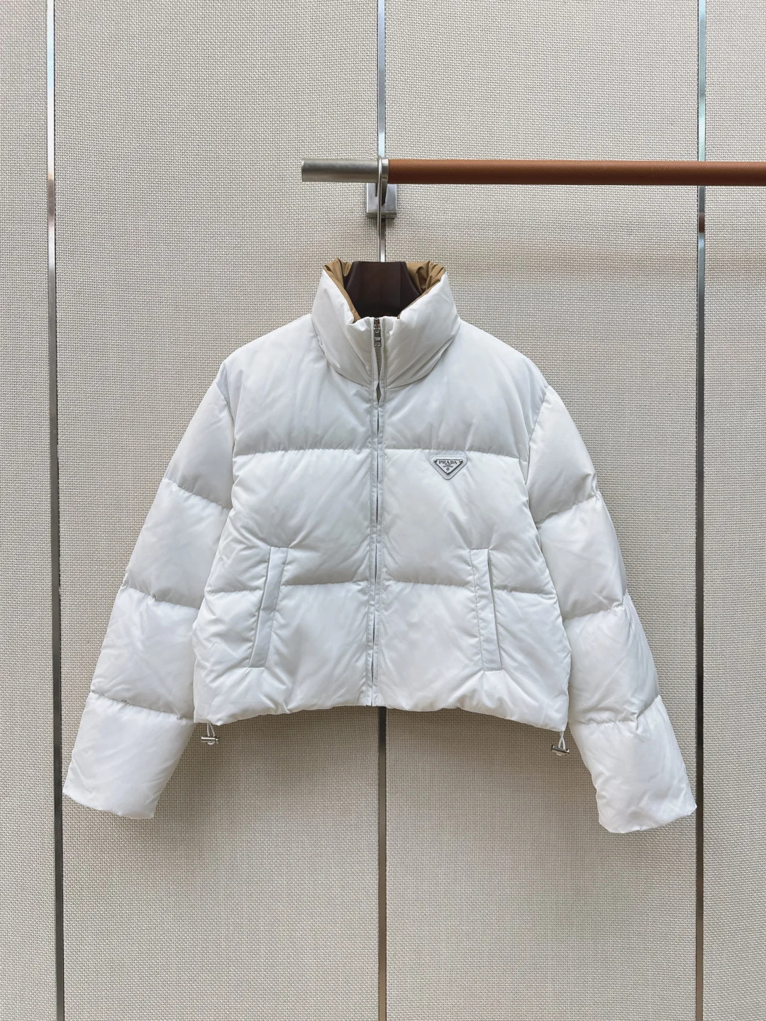 PRADA Jackets White Duck Down White-Brown 36-40 D75202609060594