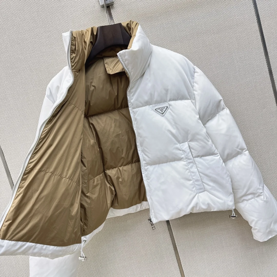 PRADA Jackets White Duck Down White-Brown 36-40 D75202609060594 - Image 5