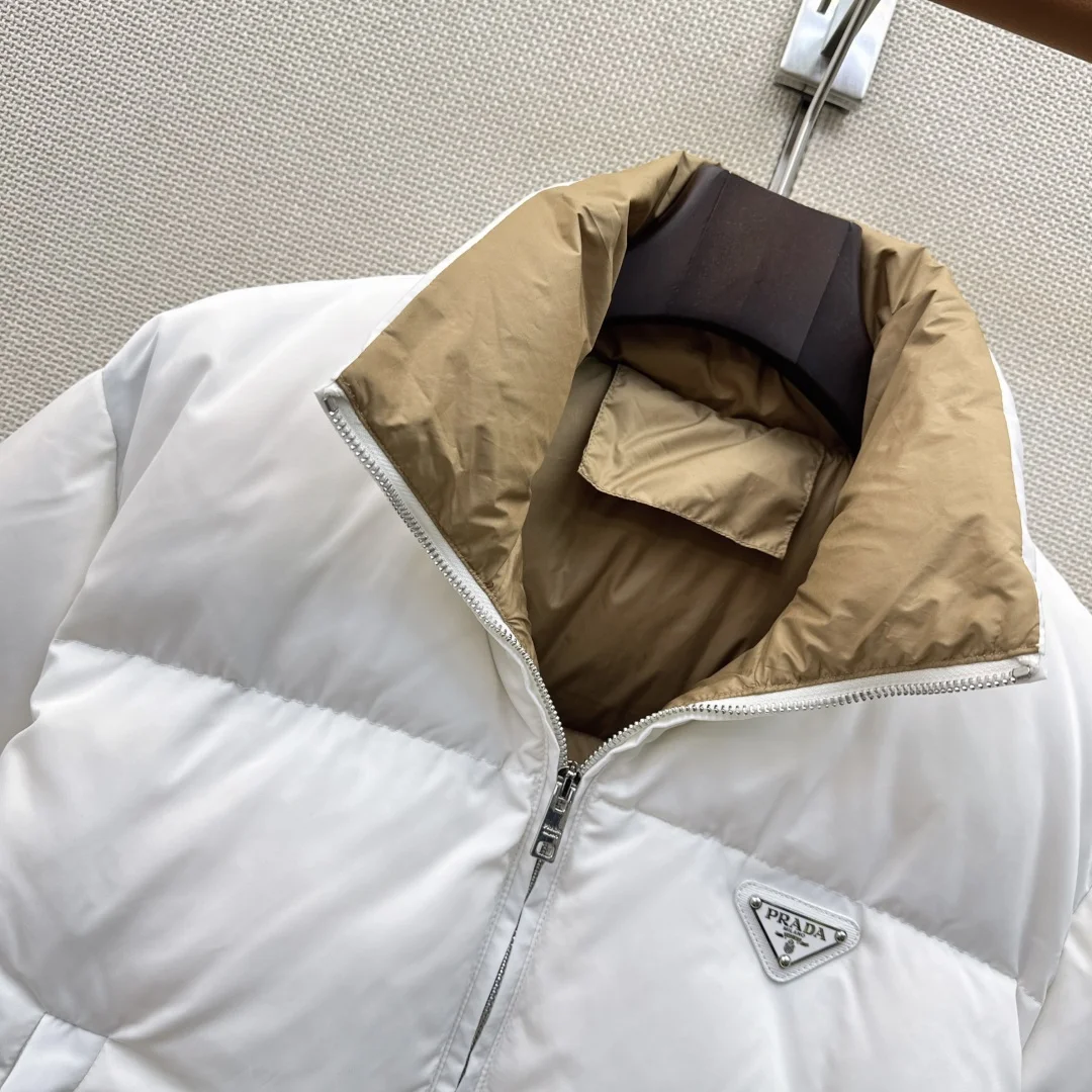 PRADA Jackets White Duck Down White-Brown 36-40 D75202609060594 - Image 6