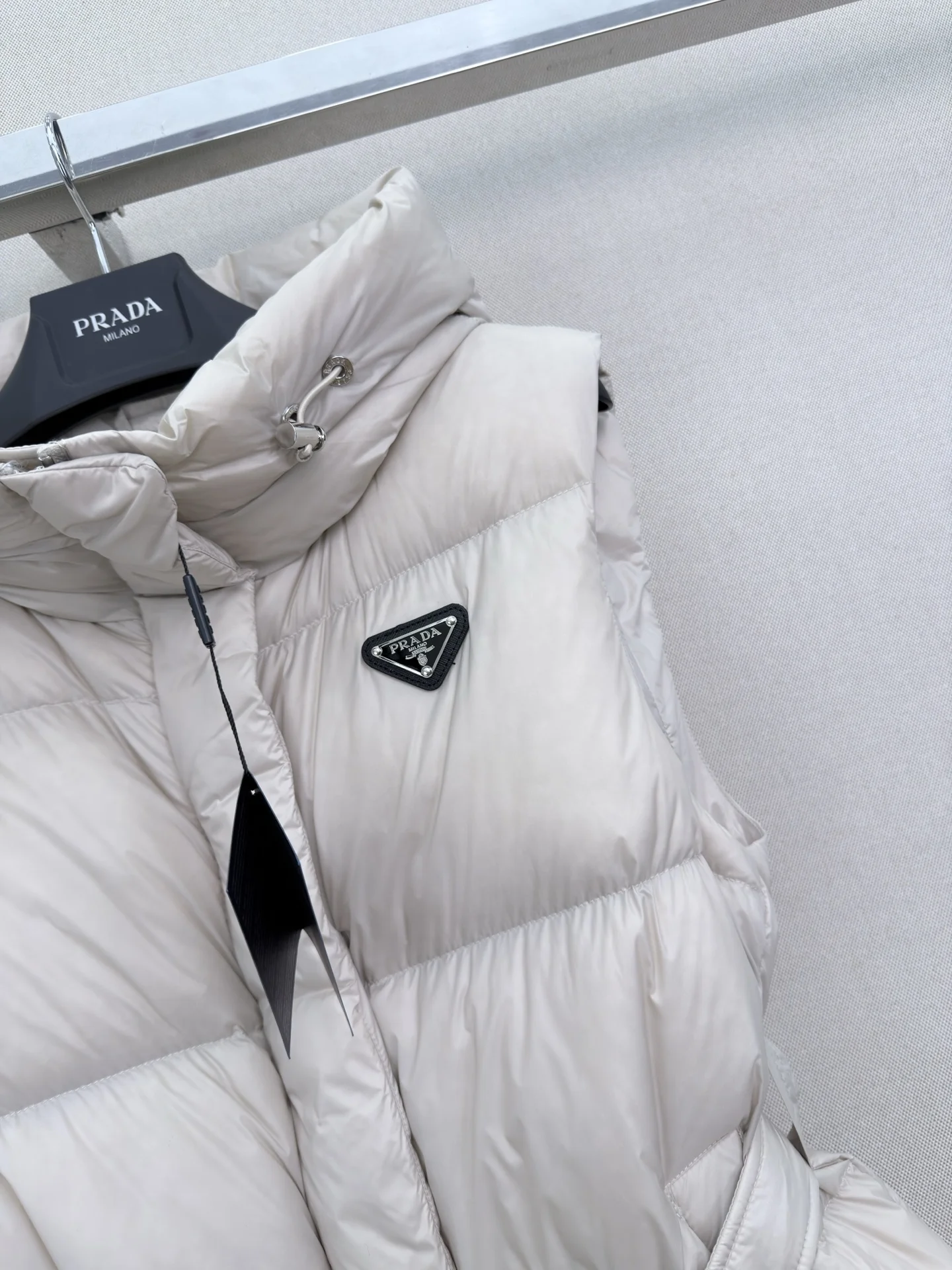 PRADA Jackets White Goose Down Beige-Black S-L D90202609062681 - Image 2