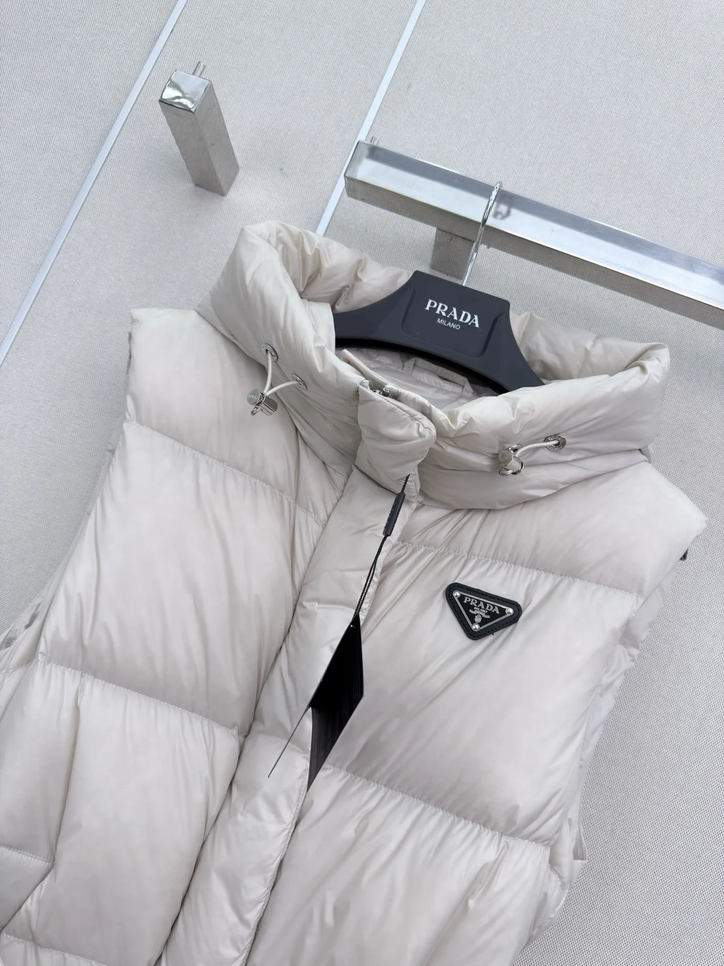 PRADA Jackets White Goose Down Beige-Black S-L D90202609062681 - Image 3