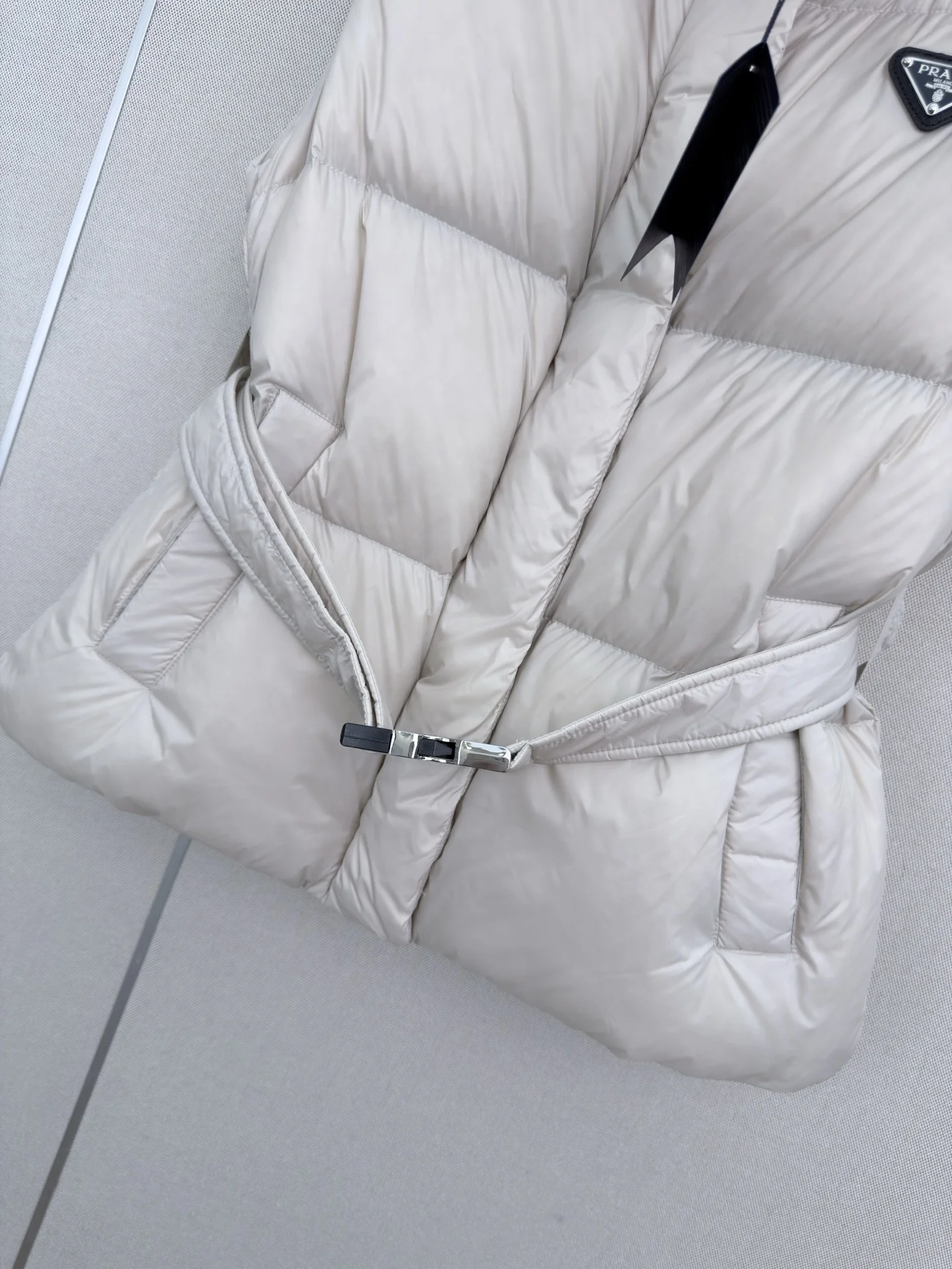 PRADA Jackets White Goose Down Beige-Black S-L D90202609062681 - Image 5
