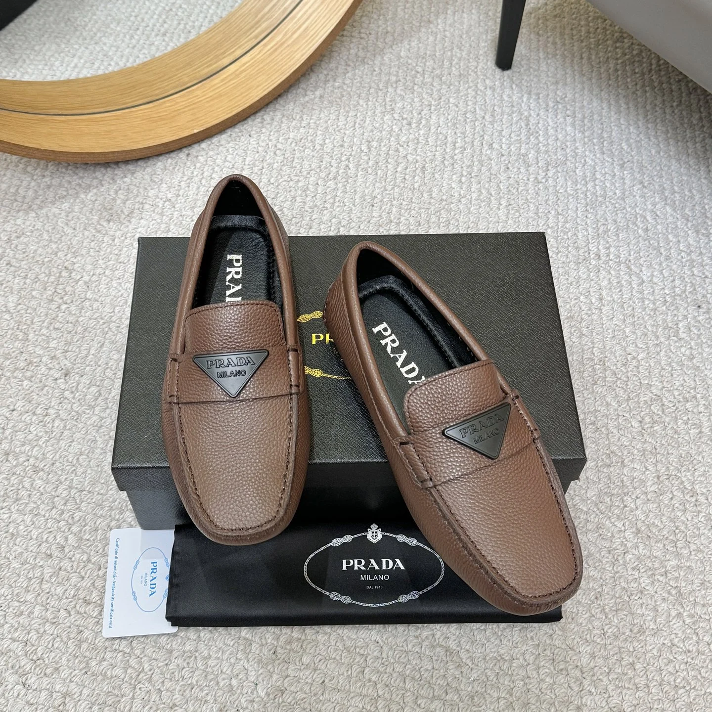 PRADA Loafers Brown-Black B00202609110155