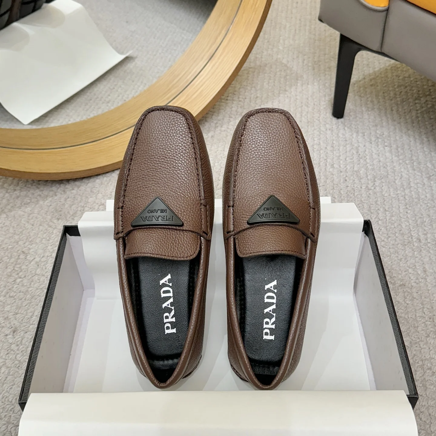 PRADA Loafers Brown-Black B00202609110155 - Image 2