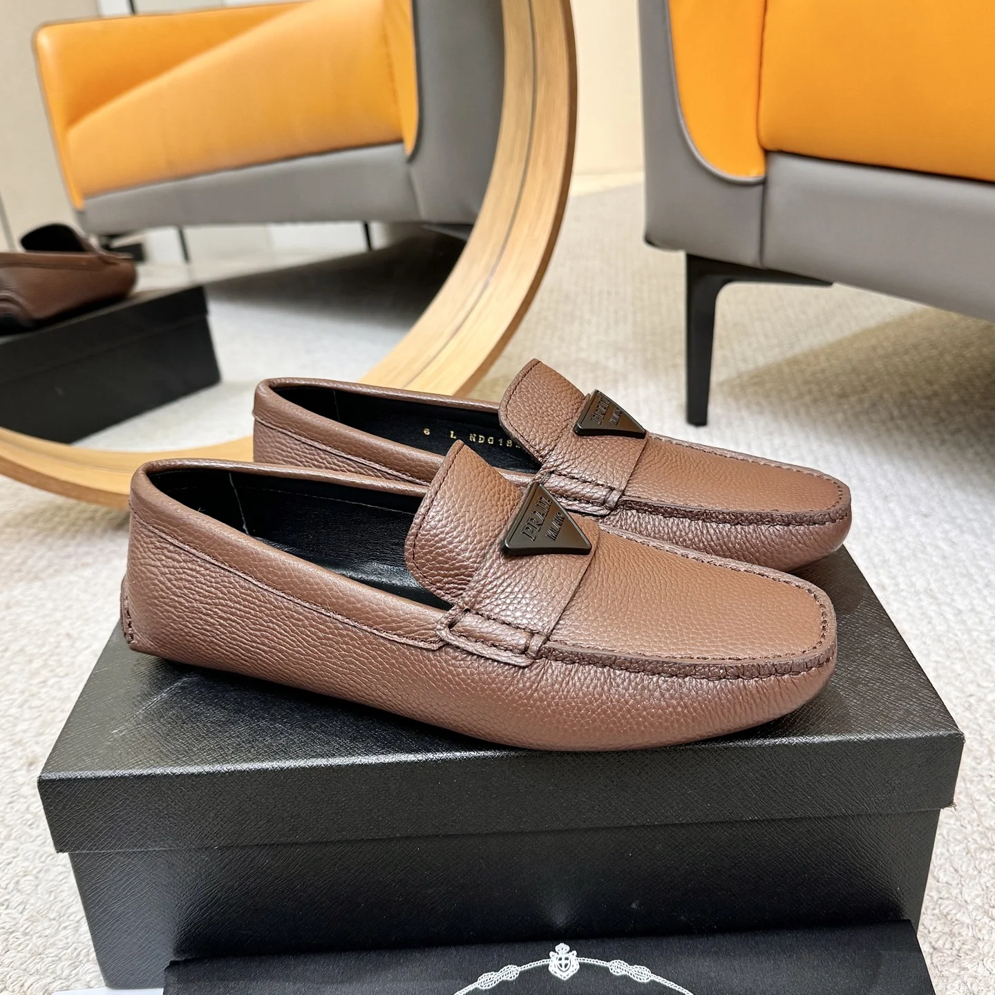 PRADA Loafers Brown-Black B00202609110155 - Image 3