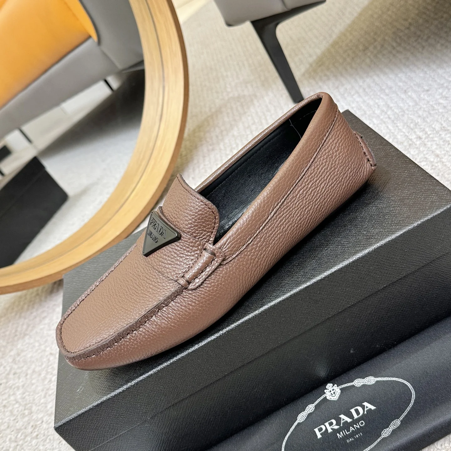 PRADA Loafers Brown-Black B00202609110155 - Image 6