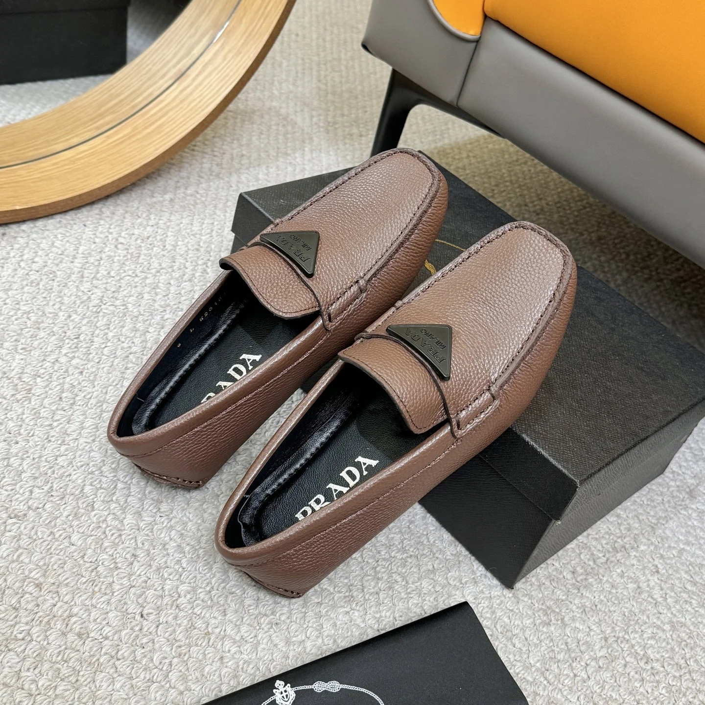 PRADA Loafers Brown-Black B00202609110155 - Image 8