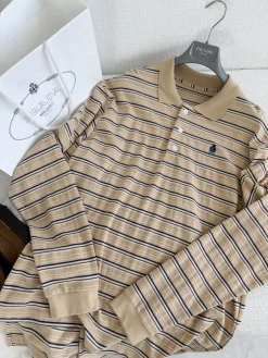 PRADA Polos Beige-Navy S-L B25202609063132