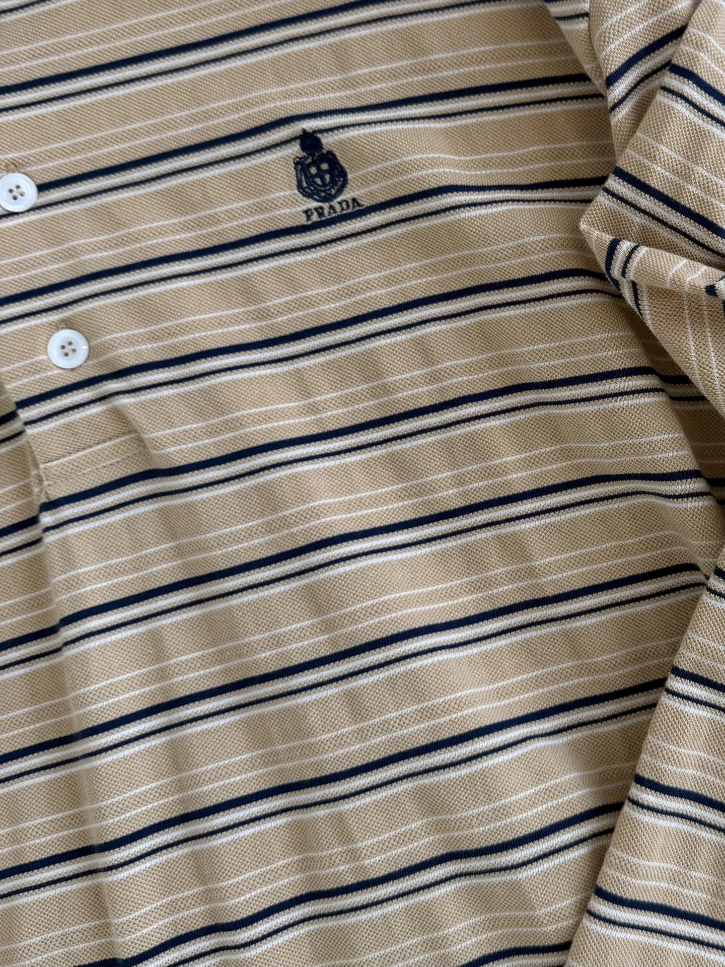 PRADA Polos Beige-Navy S-L B25202609063132 - Image 5