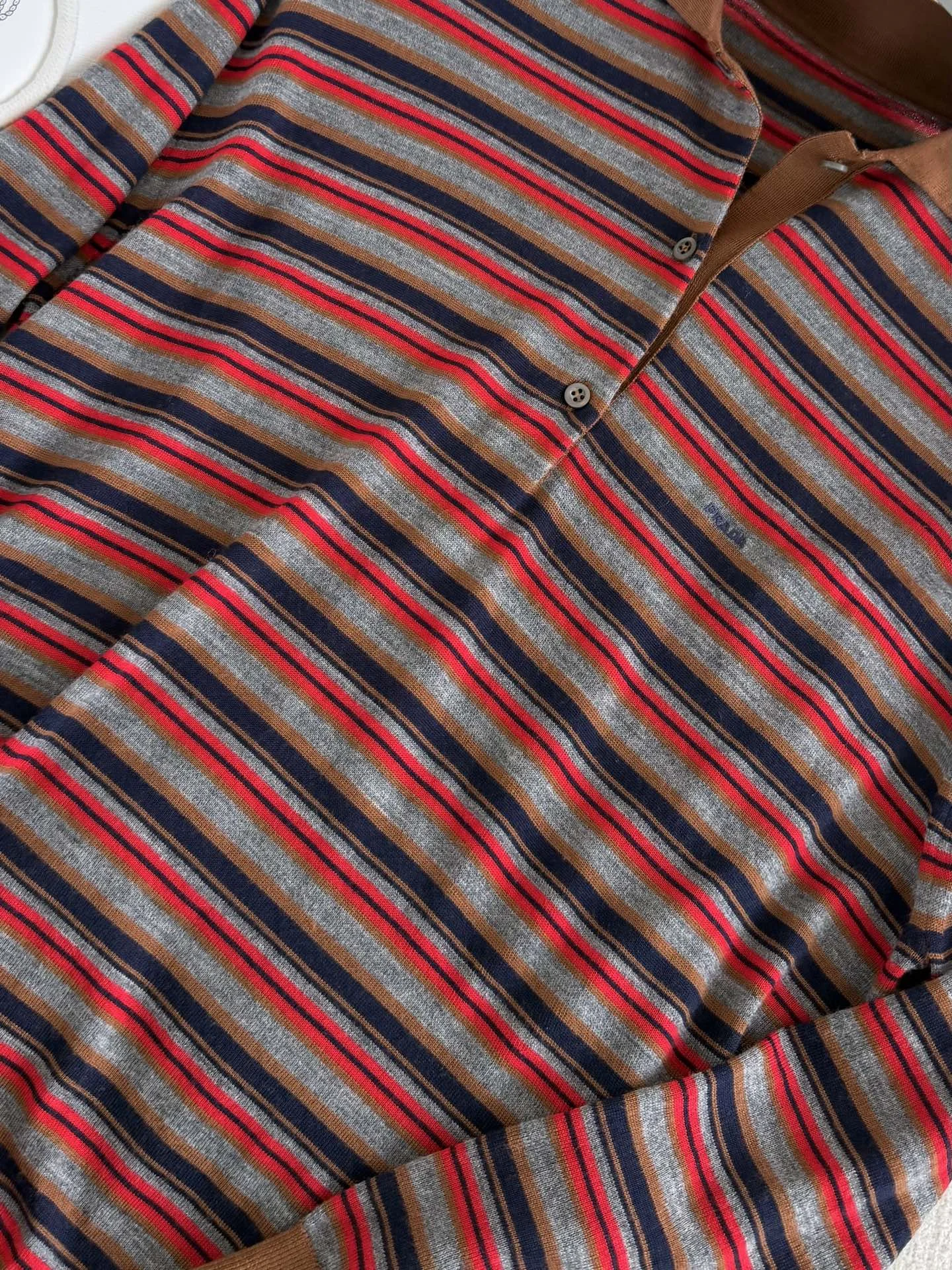 PRADA Polos Red-Gray-Navy-Brown S-L C00202609060270 - Image 5