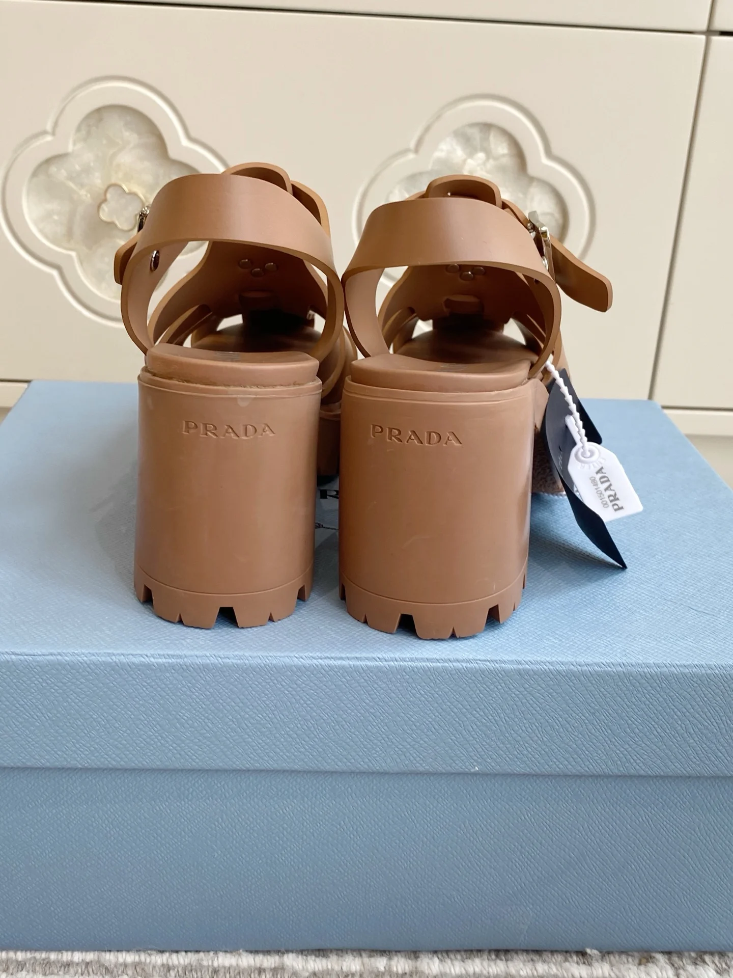 PRADA Sandals Leather Brown EU35-40 B60202609110555 - Image 10