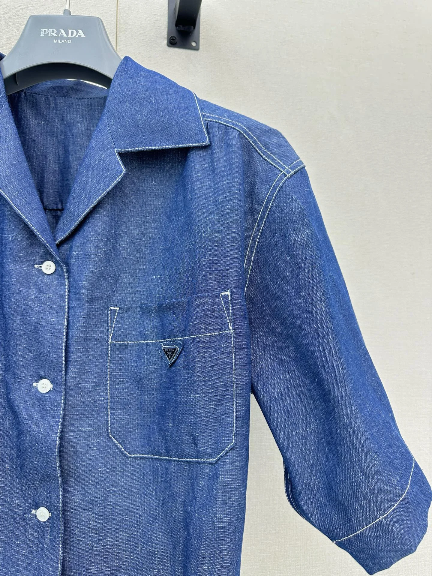 PRADA Shirts Denim Blue S-M-L D75202609062843 - Image 3