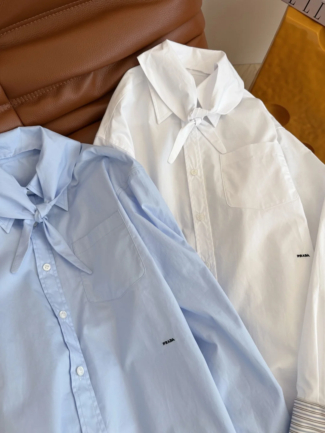 PRADA Shirts Light Blue-White S-L C25202609062593 - Image 2