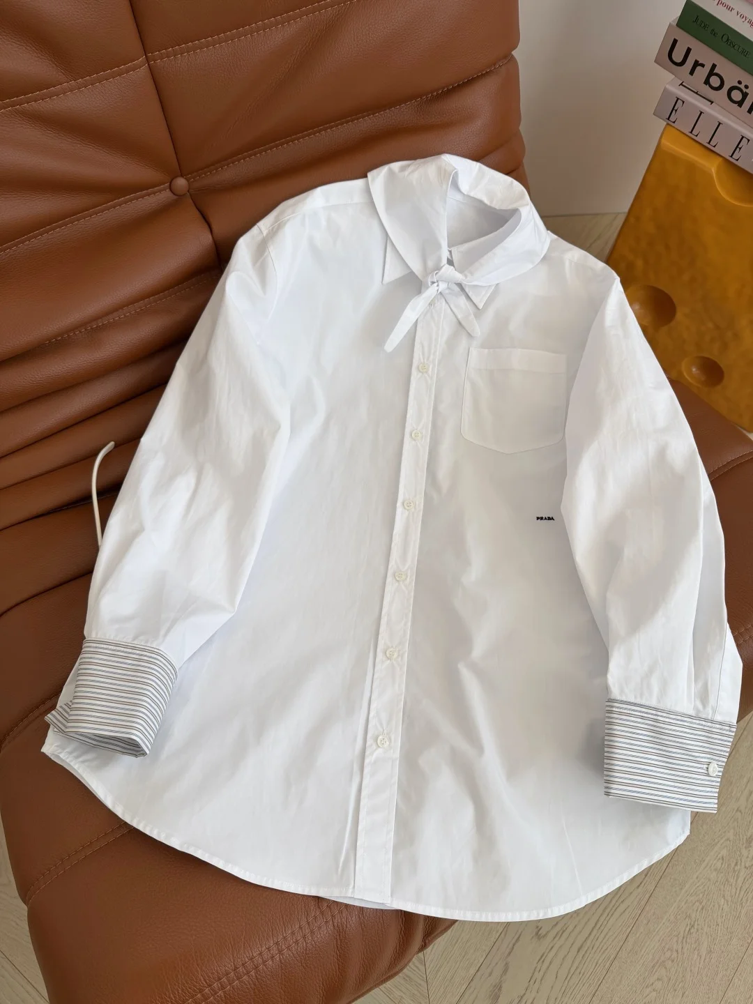 PRADA Shirts Light Blue-White S-L C25202609062593 - Image 4