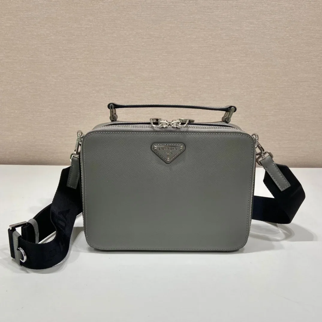 PRADA Shoulder Bags Gray-Black 22X16X6CM D80202609090415 - Image 2