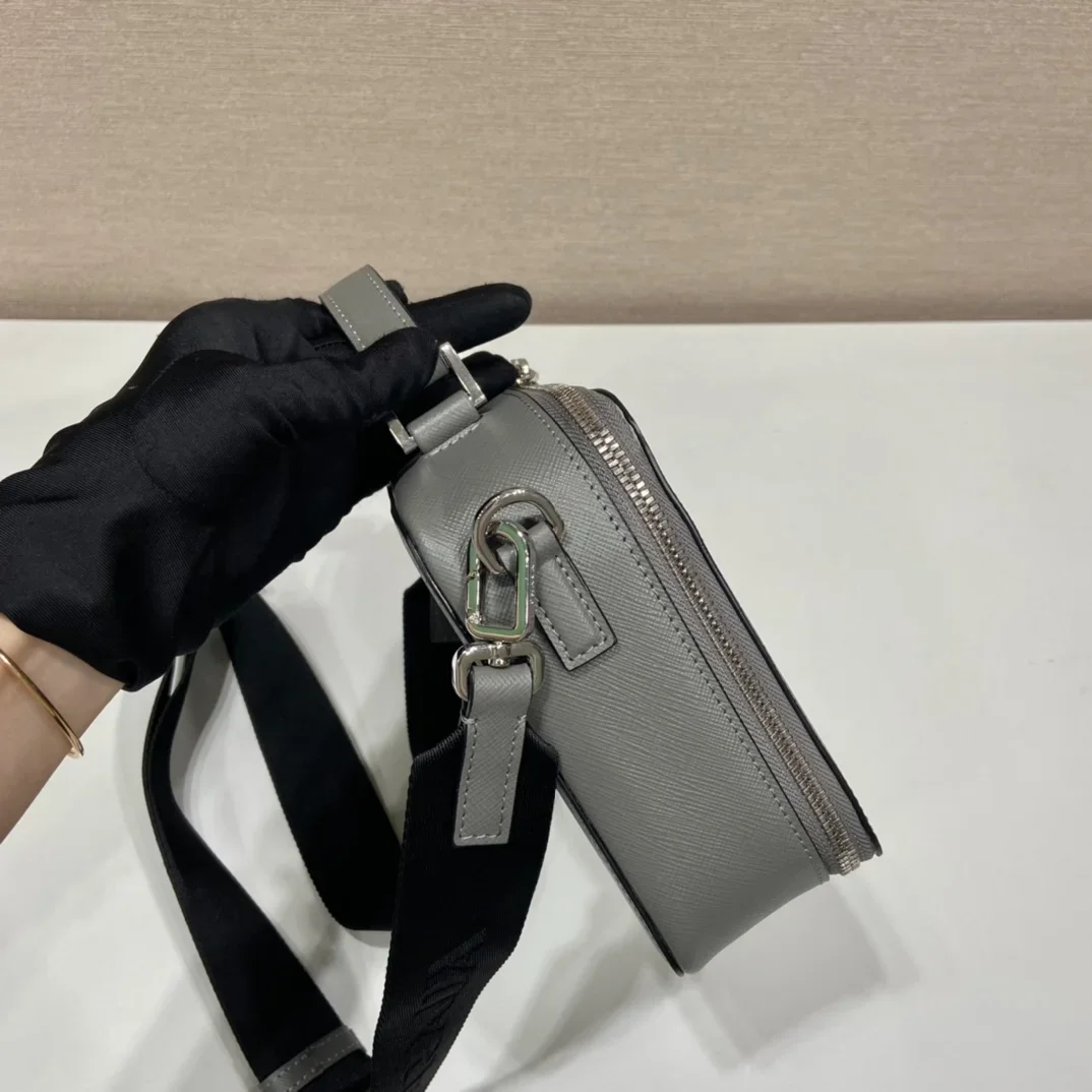 PRADA Shoulder Bags Gray-Black 22X16X6CM D80202609090415 - Image 7