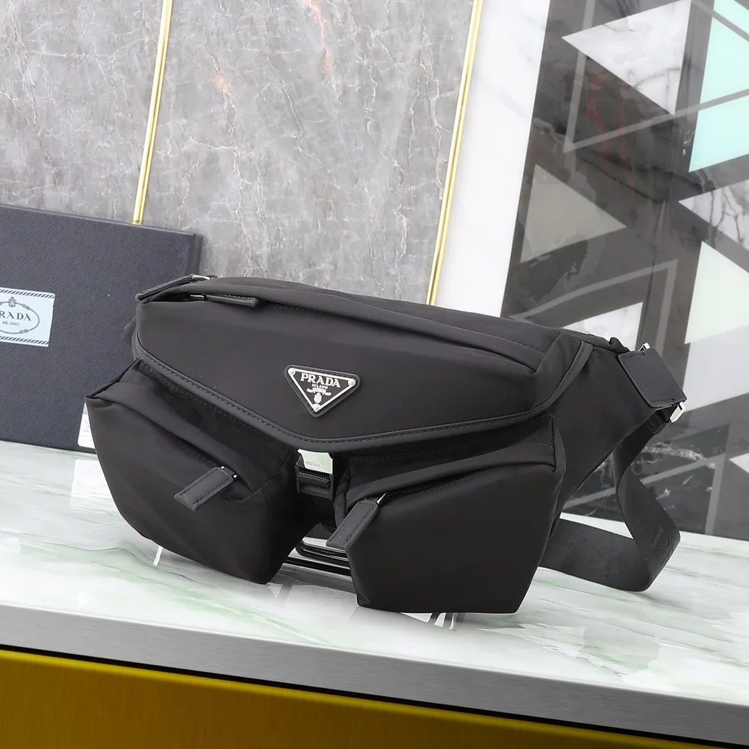 PRADA Shoulder Bags Nylon Black 27X18X7CM D50202609090417