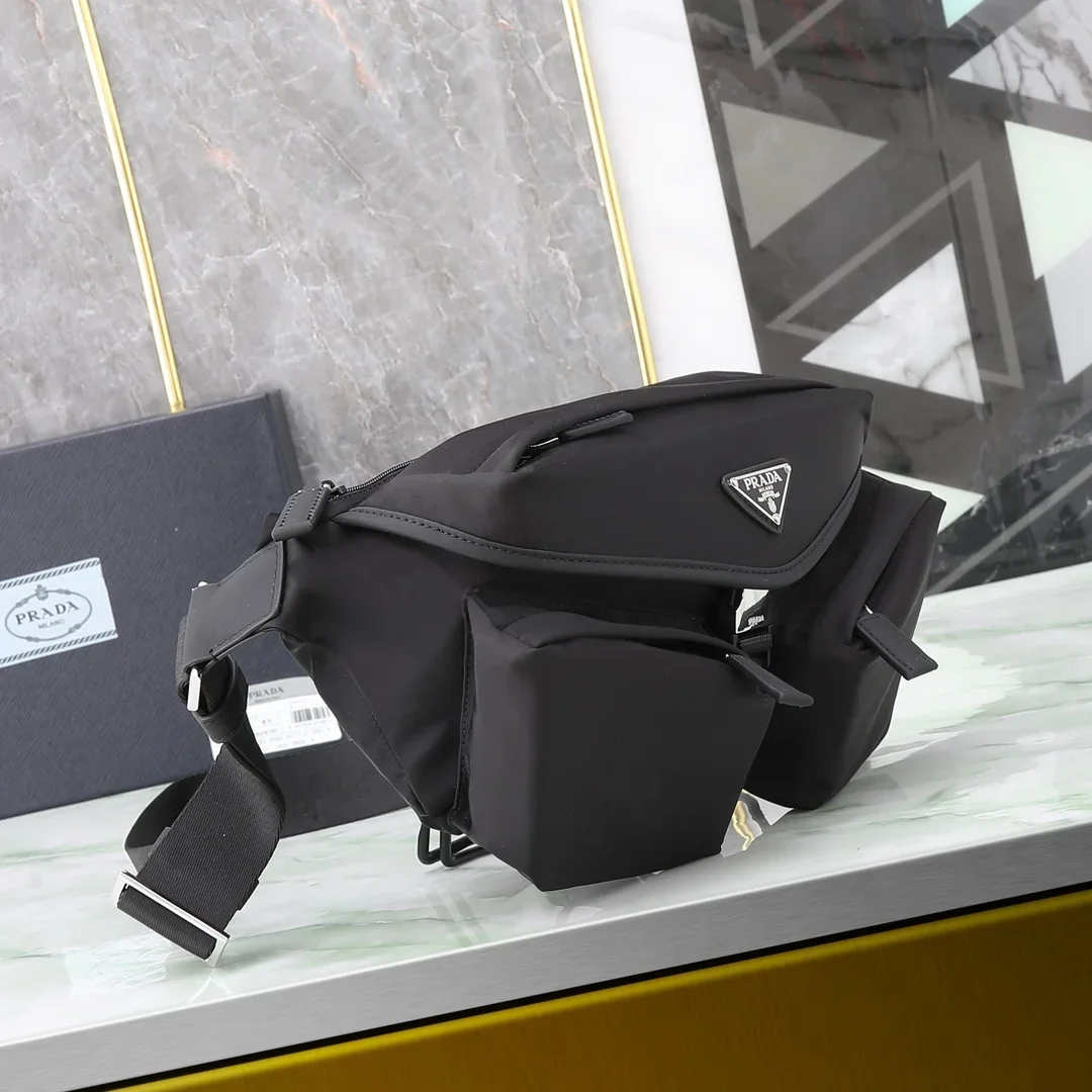 PRADA Shoulder Bags Nylon Black 27X18X7CM D50202609090417 - Image 2
