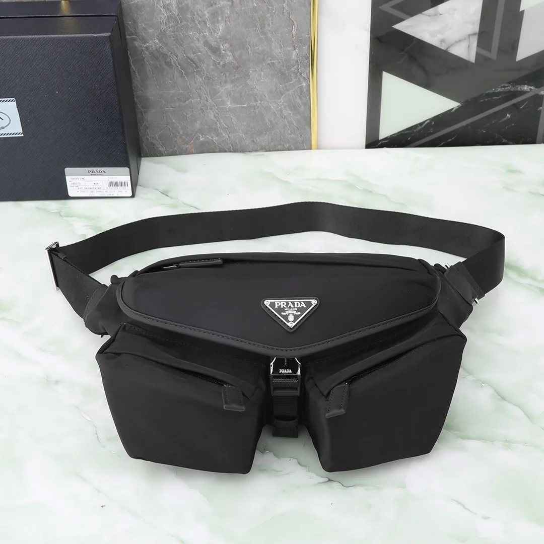 PRADA Shoulder Bags Nylon Black 27X18X7CM D50202609090417 - Image 6