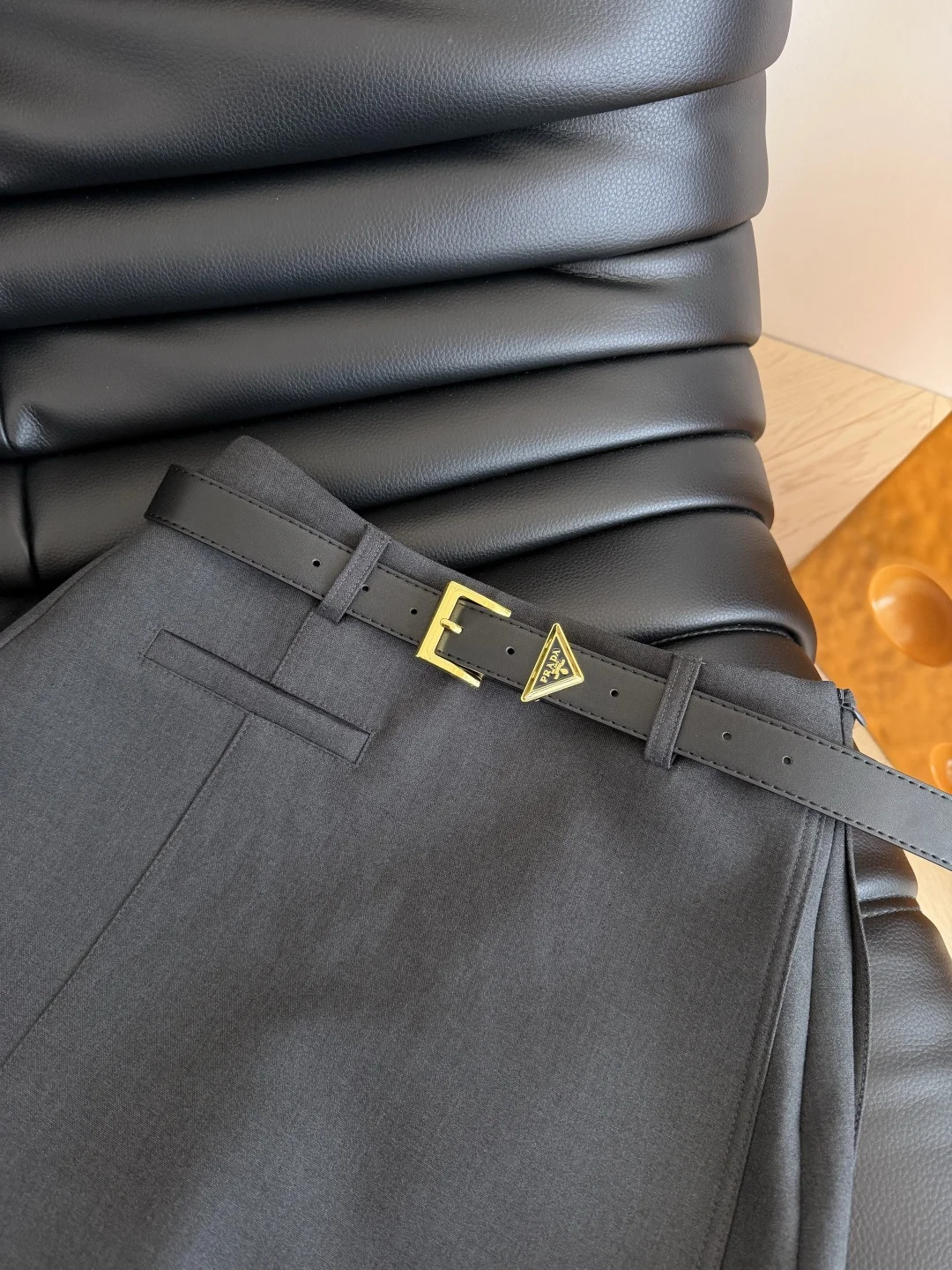 PRADA Skirts Black-Gray S-L B15202609061742 - Image 4