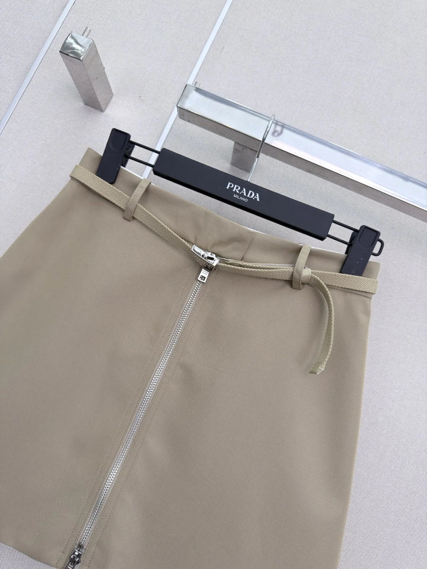 PRADA Skirts Khaki-Silver S-L B20202609061977 - Image 4