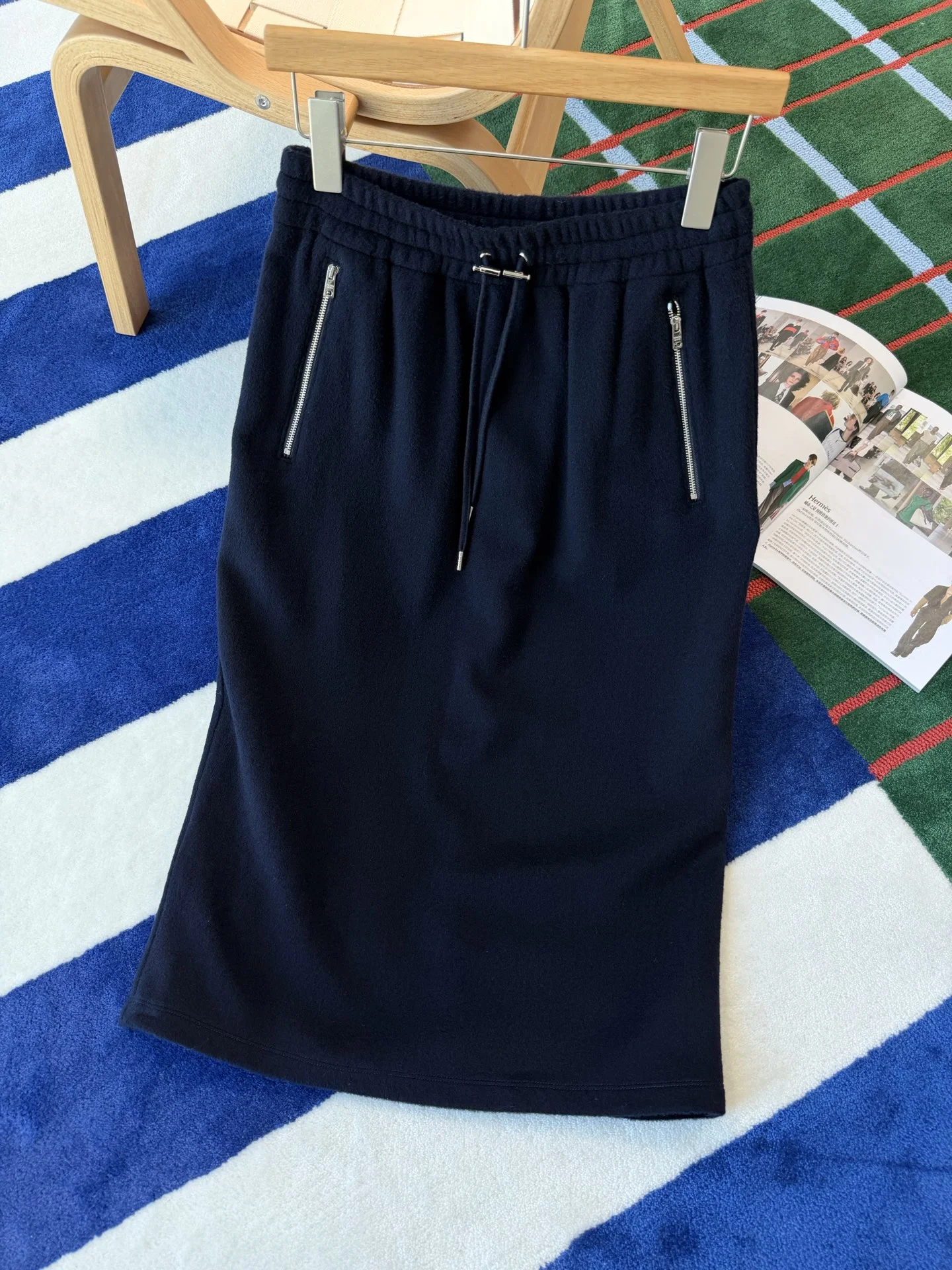 PRADA Skirts Navy Blue-Silver S-L C25202609060026