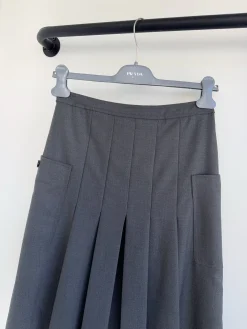 Alternative view of PRADA Skirts Wool Gray 36-40 C80202609062864