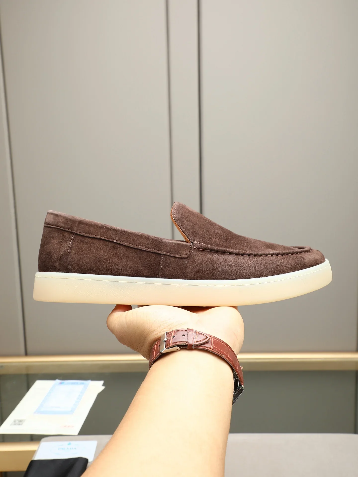 PRADA Sneakers Leather Brown-Cream EU38-44 B20202609112035
