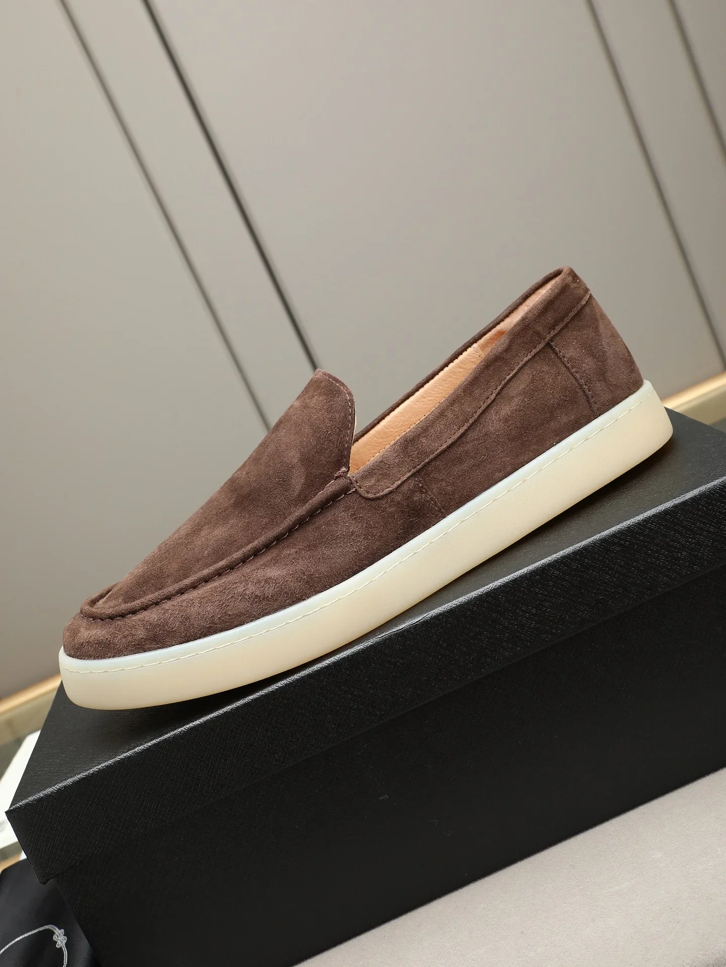 PRADA Sneakers Leather Brown-Cream EU38-44 B20202609112035 - Image 7