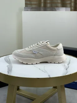 PRADA Sneakers Leather Mesh Beige-White EU38-45 C20202609110988