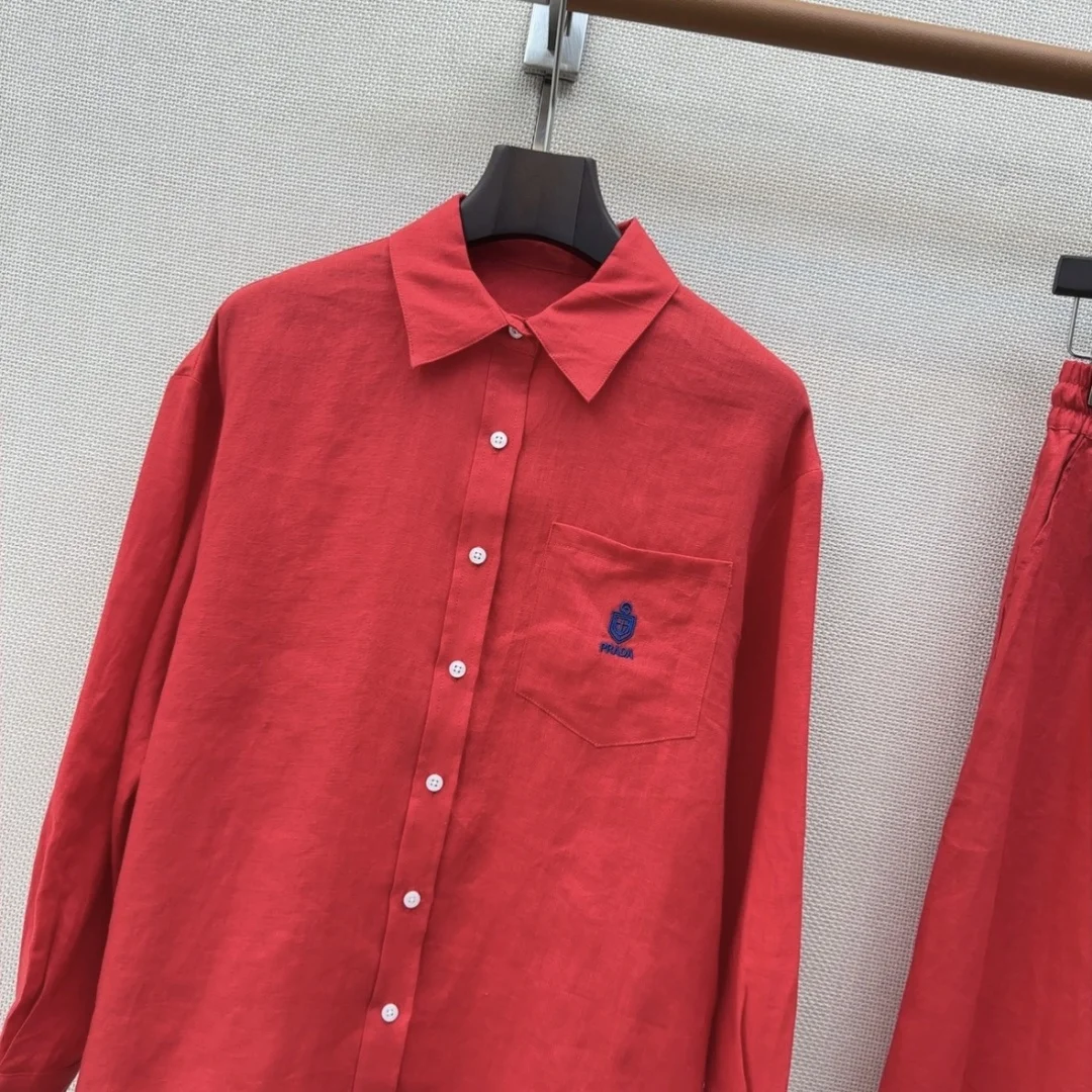 PRADA Suits Linen Red S-M-L D05202609062191 - Image 3
