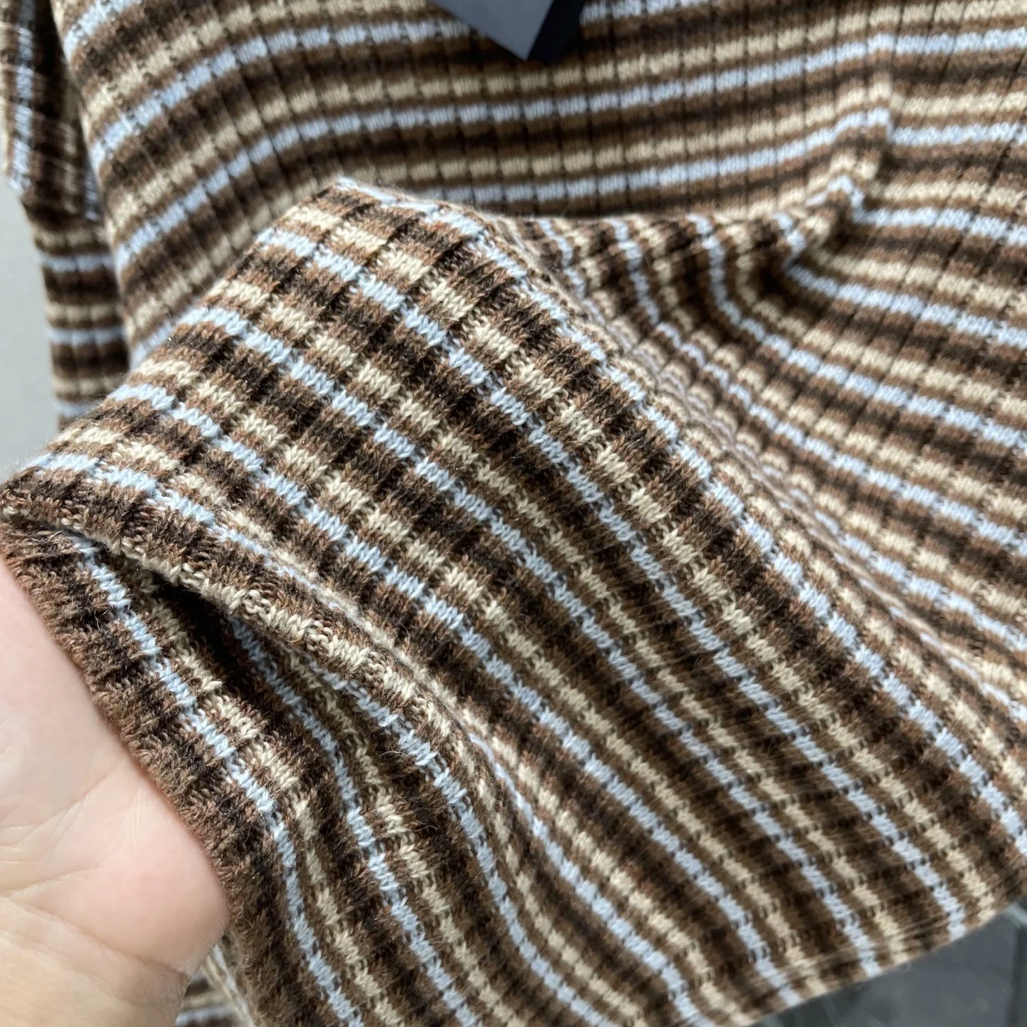 PRADA Sweaters Brown-White S-L B20202609061646 - Image 6