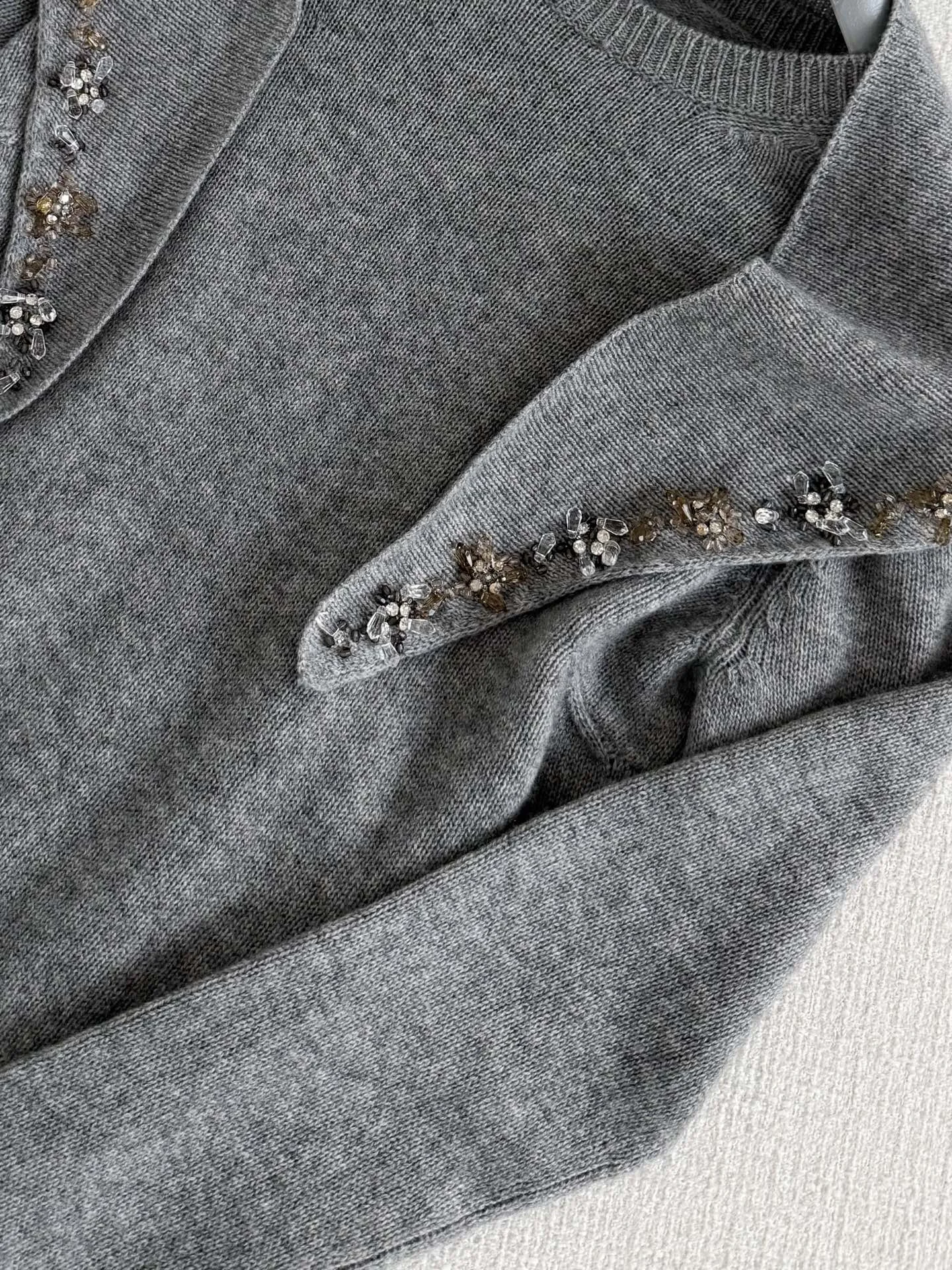 PRADA Sweaters Cashmere Grey-Gold S-L C90202609061060 - Image 4
