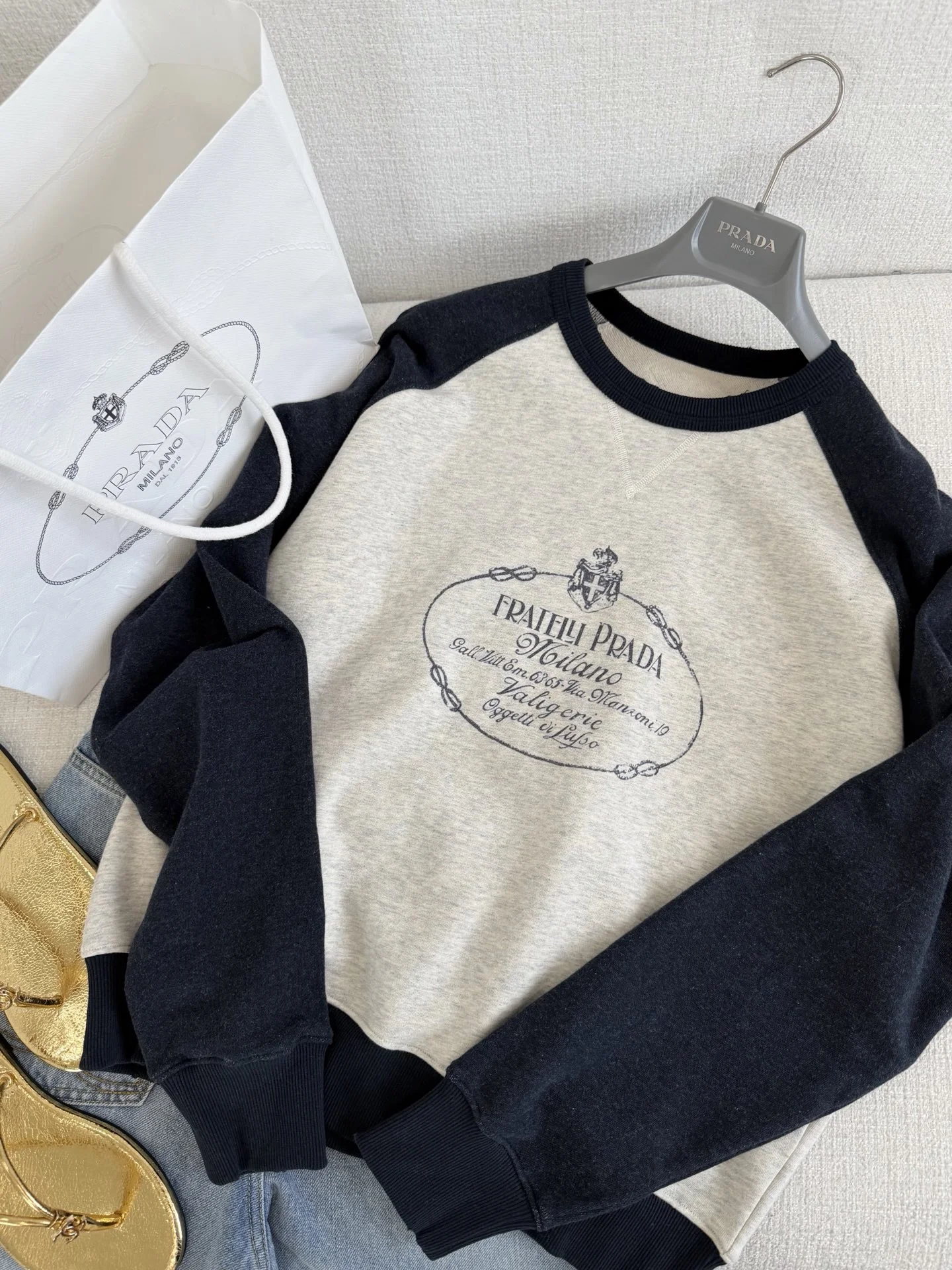 PRADA Sweaters Gray-Black S-L B65202609061043