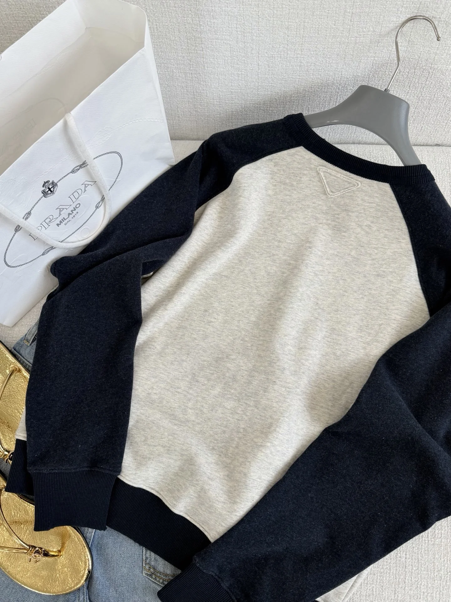 PRADA Sweaters Gray-Black S-L B65202609061043 - Image 9