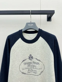 Alternative view of PRADA Sweaters Gray-Navy S-L B55202609063255