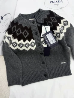 PRADA Sweaters Grey-Brown-White S-L D85202609061007