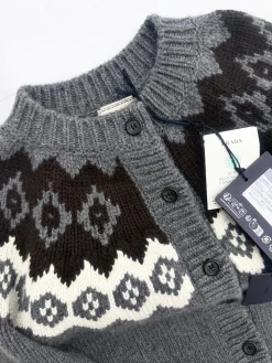 Alternative view of PRADA Sweaters Grey-Brown-White S-L D85202609061007