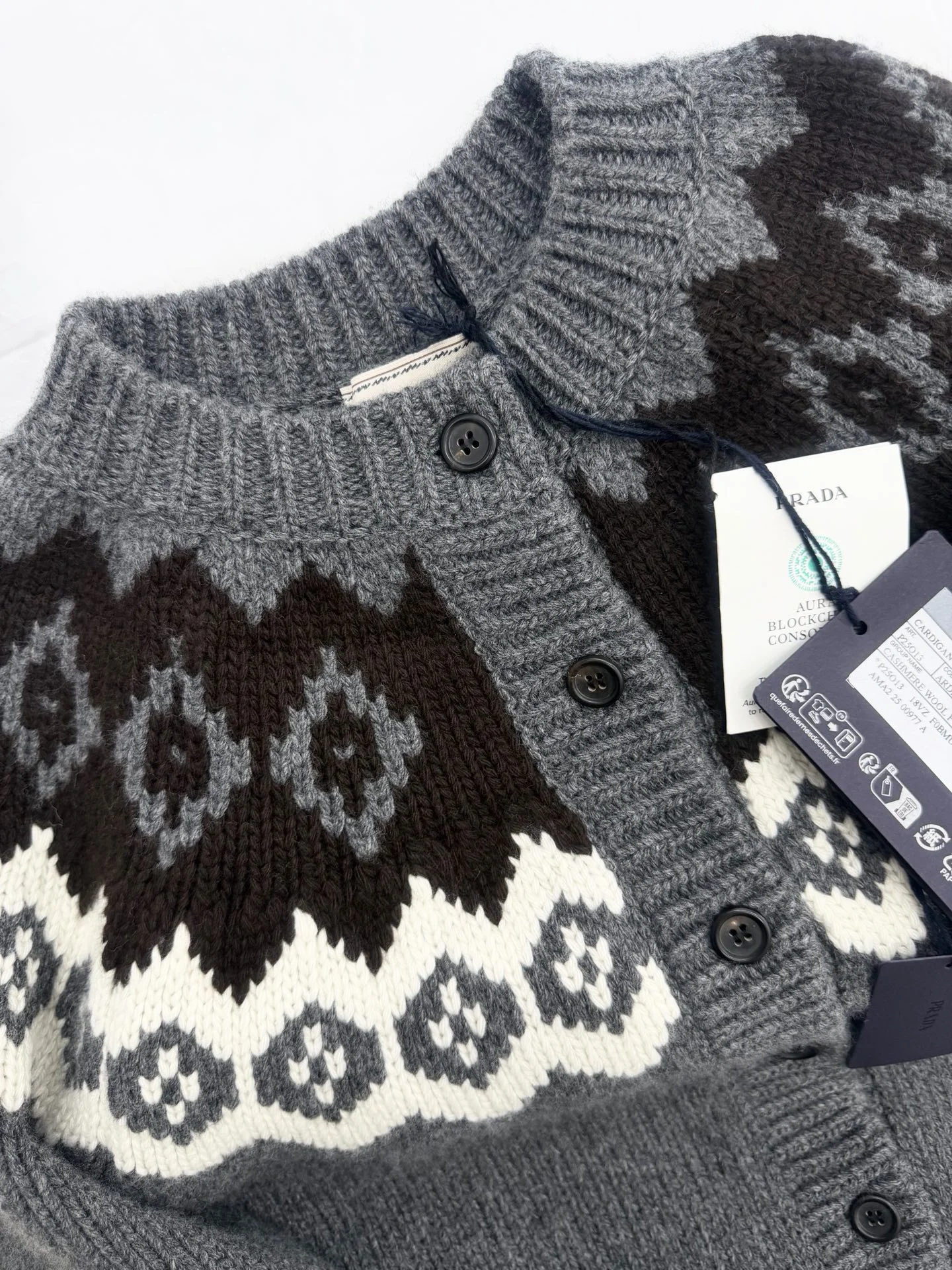 PRADA Sweaters Grey-Brown-White S-L D85202609061007 - Image 2