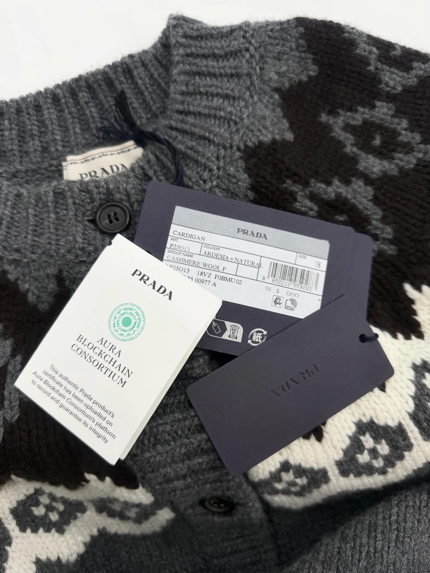 PRADA Sweaters Grey-Brown-White S-L D85202609061007 - Image 7